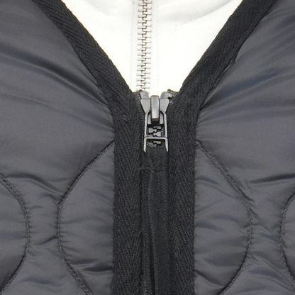 TAION ||  UNISEX MILITARY ZIP V NECK JKT BLACK