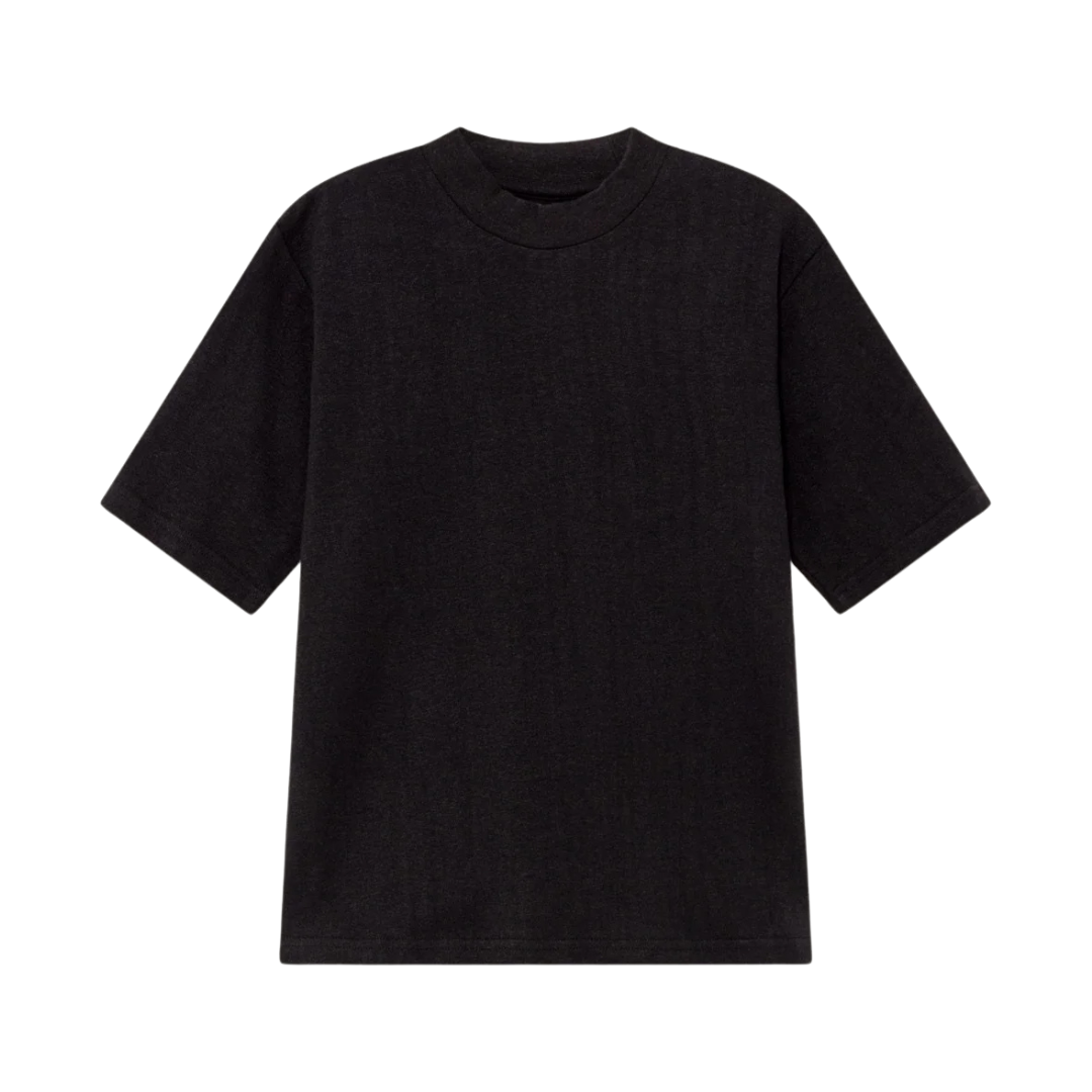 THINKING MU || AIDIN T-SHIRT BLACK HEMP