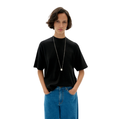 THINKING MU || AIDIN T-SHIRT BLACK HEMP