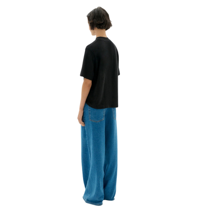 THINKING MU || AIDIN T-SHIRT BLACK HEMP