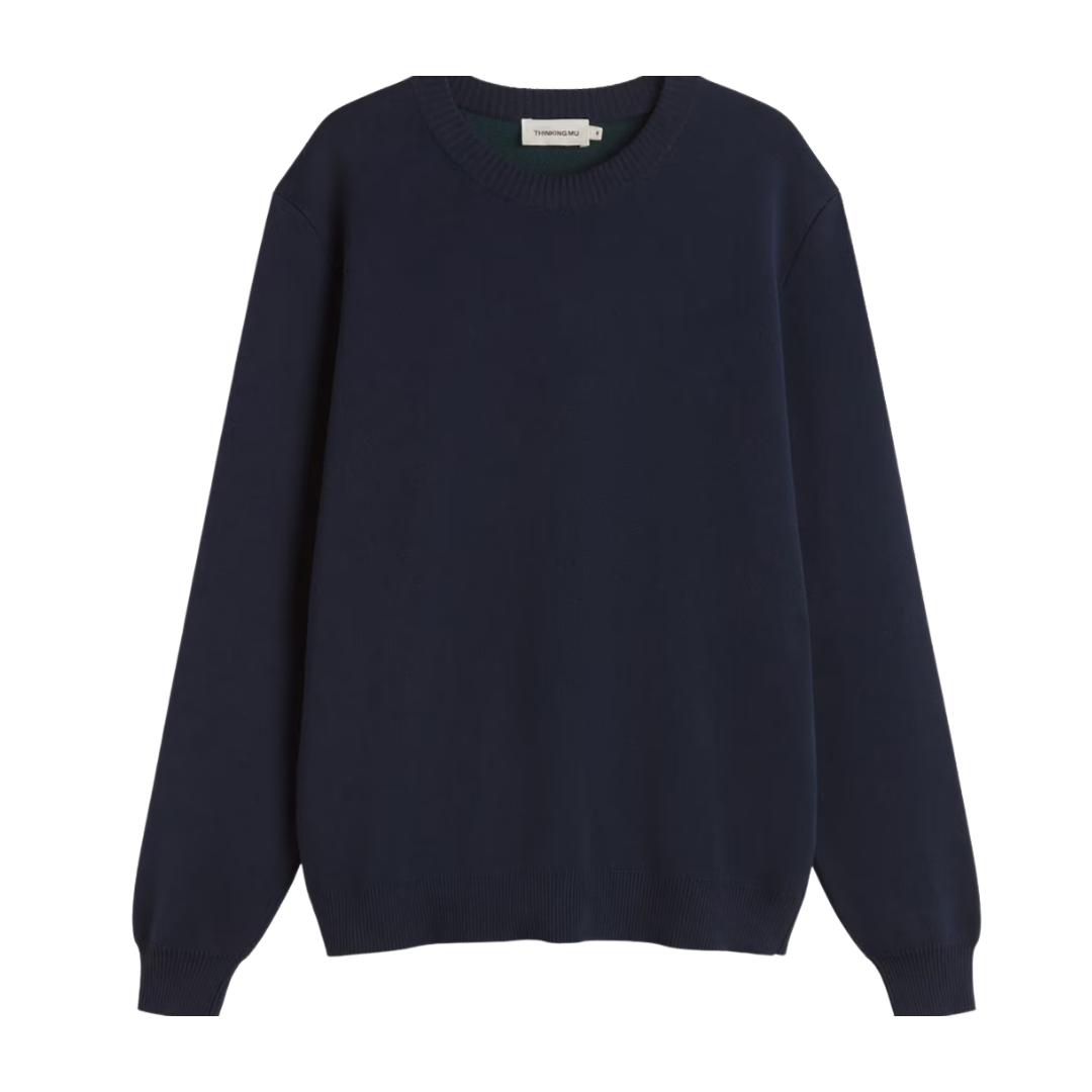 THINKING MU || CASITA SETH KNITTED SWEATER NAVY