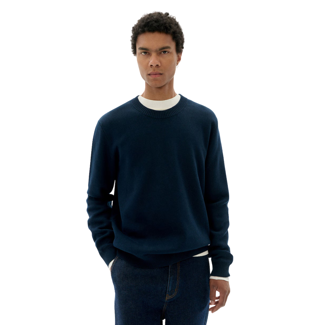 THINKING MU || CASITA SETH KNITTED SWEATER NAVY