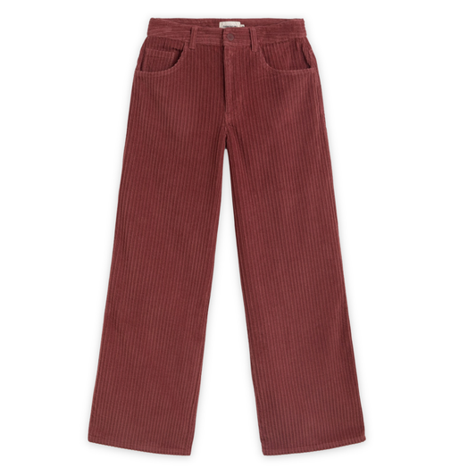 THINKING MU || CORDUROY HEDDA PANTS MAHOGANY