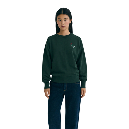 THINKING MU || FLOWER TM BOTTLE GREEN JODIE SWEATSHIRT