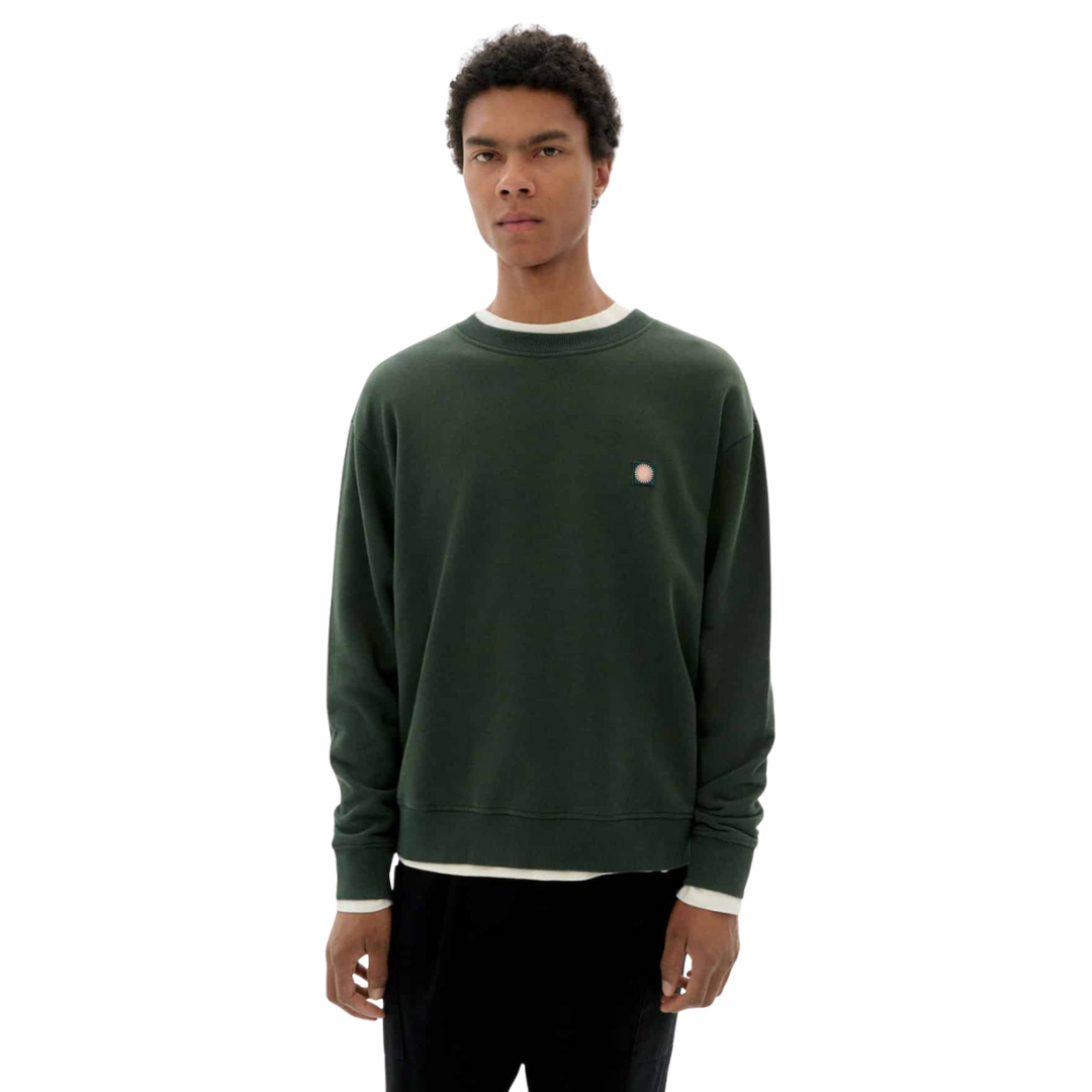 THINKING MU || LEON SWEATSHIRT BOTTLE GREEN