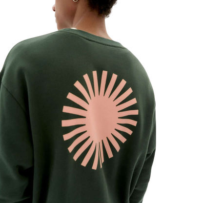 THINKING MU || LEON SWEATSHIRT BOTTLE GREEN
