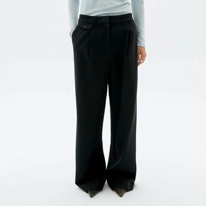 THINKING MU || PAT PANTS BLACK WOMAN