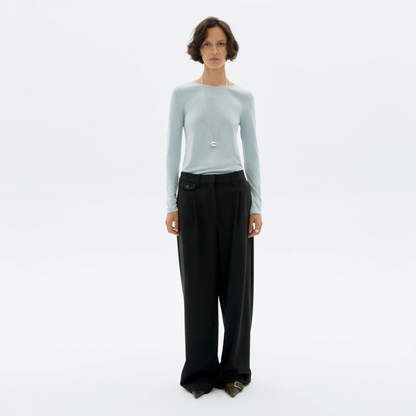 THINKING MU || PAT PANTS BLACK WOMAN