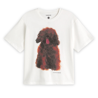 THINKING MU || PET PORTRAIT WHITE LUCIA TEE