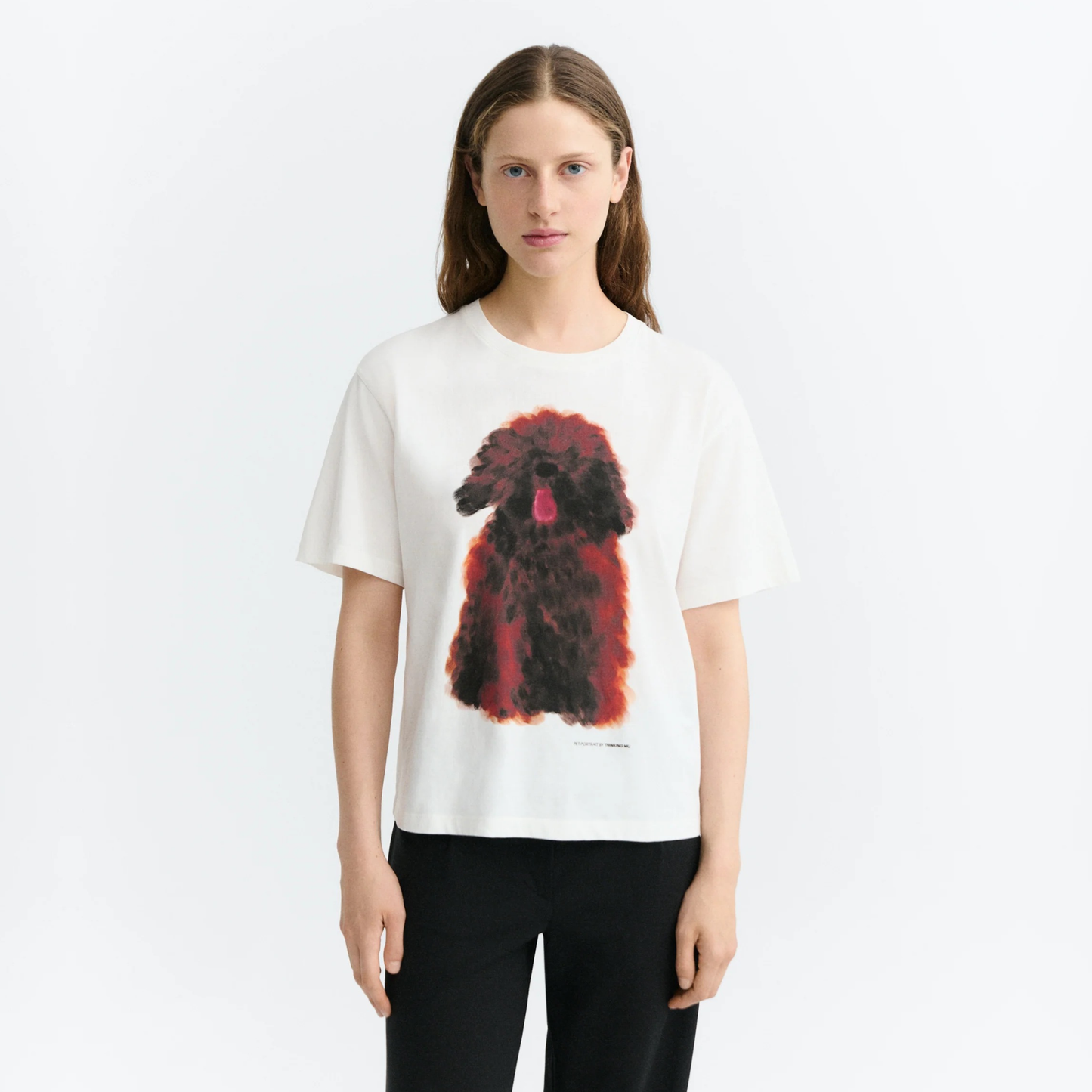 THINKING MU || PET PORTRAIT WHITE LUCIA TEE