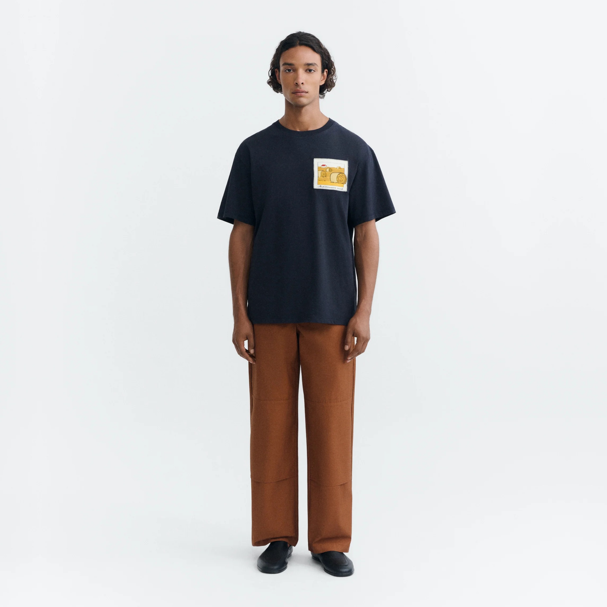 THINKING MU || STRAW CAMP NAVY AARON TEE MEN