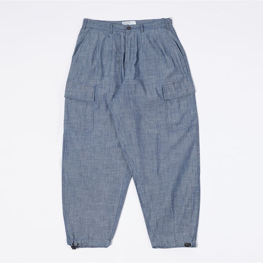 UNIVERSAL WORKS || CHAMBRAY LOOSE CARGO PANT
