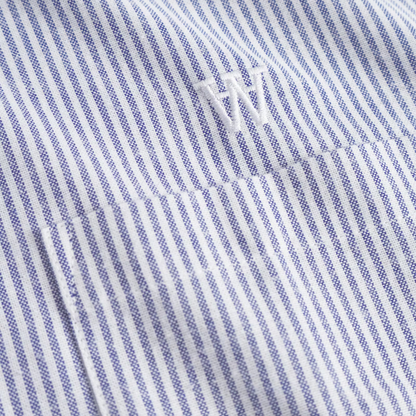 WOOD WOOD || ADAMS SHIRT BLUE/WHITE STRIPE