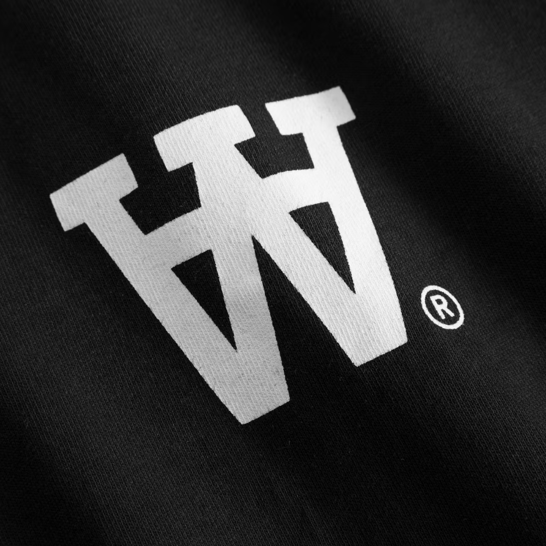 WOOD WOOD || LIAM TEE AACHEST BLACK WITH WHITE