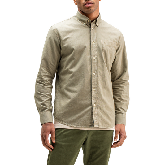 BUTCHER OF BLUE || AIDAN COTTON OXFORD SHIRT GRANITE GREEN