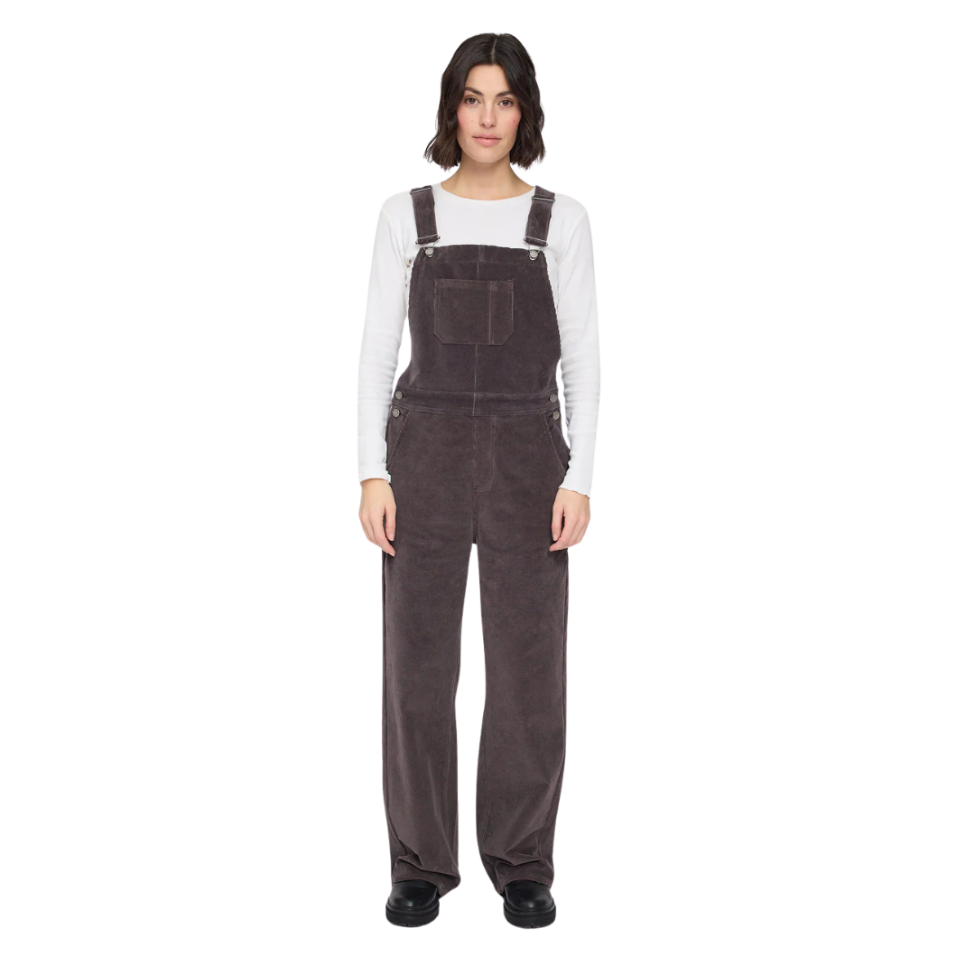 MAZINE || CORDUROY DUNGAREE eggplant