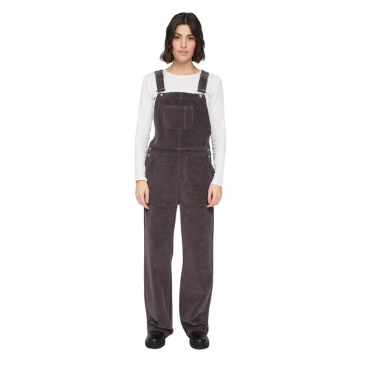 MAZINE || CORDUROY DUNGAREE eggplant