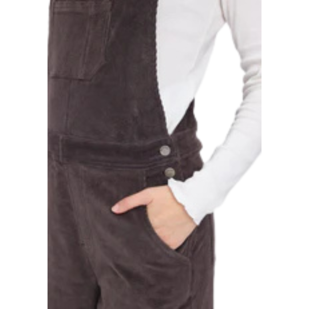 MAZINE || CORDUROY DUNGAREE eggplant