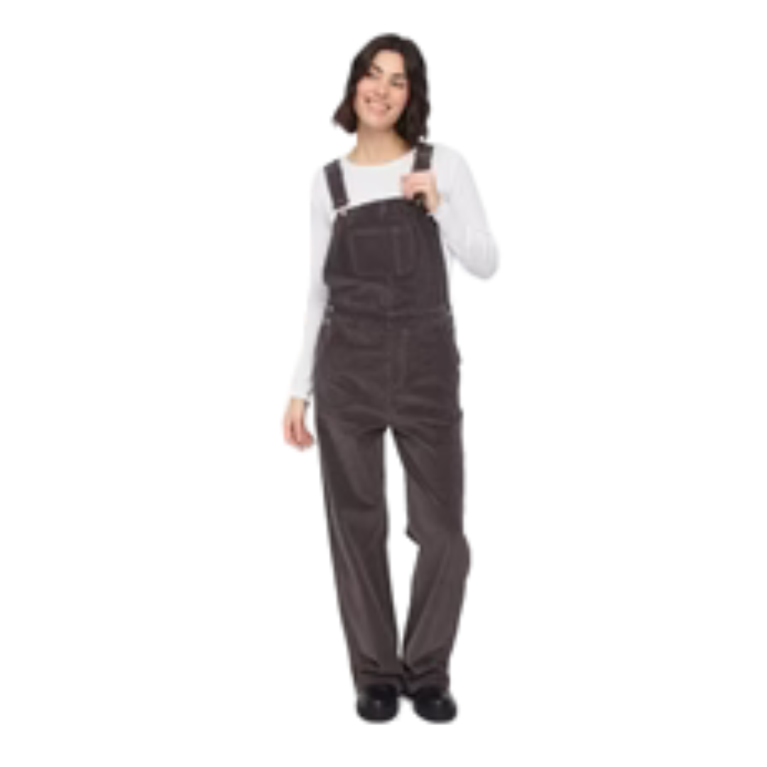 MAZINE || CORDUROY DUNGAREE eggplant
