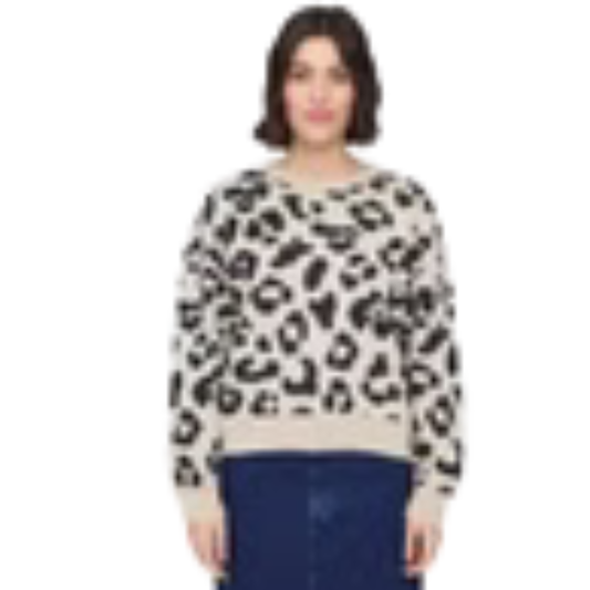 MAZINE || LEO JACQUARD KNIT JUMPER PEYOTE BLACK