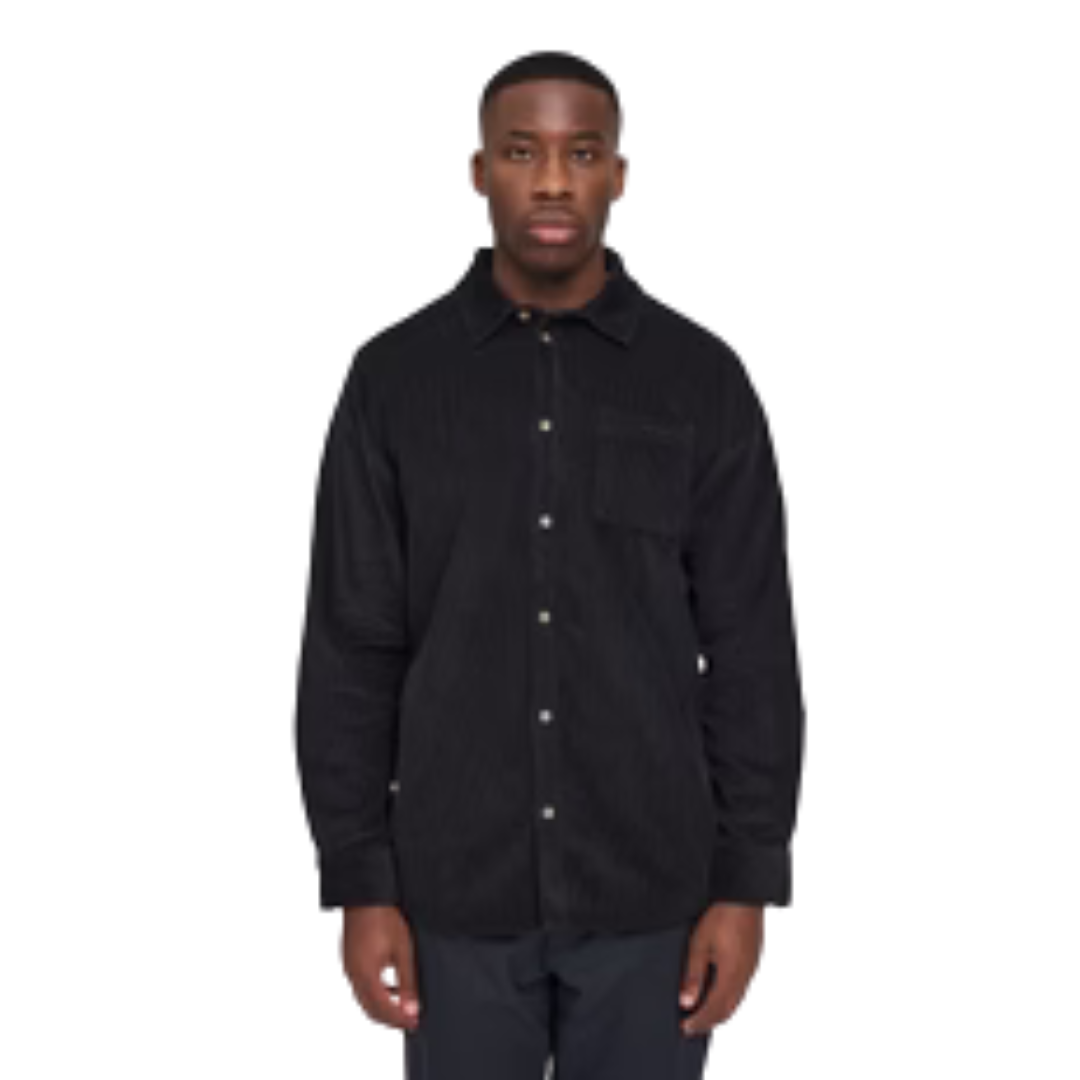 MAZINE || POCKET CORDUROY SHIRT BLACK