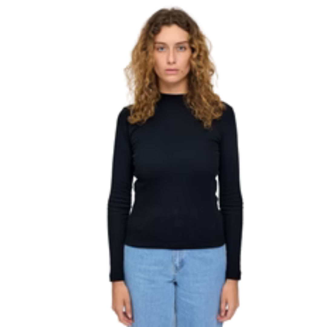 MAZINE || TURTLENECK LONGSLEEVE BLACK