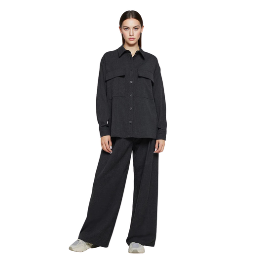 MINIMUM || ASTRIDS SHIRT Dark Grey Melange