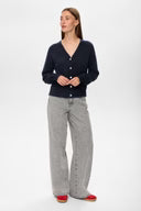 NÜMPH || NURIETTE V-NECK CARDIGAN DARK SAPHIR