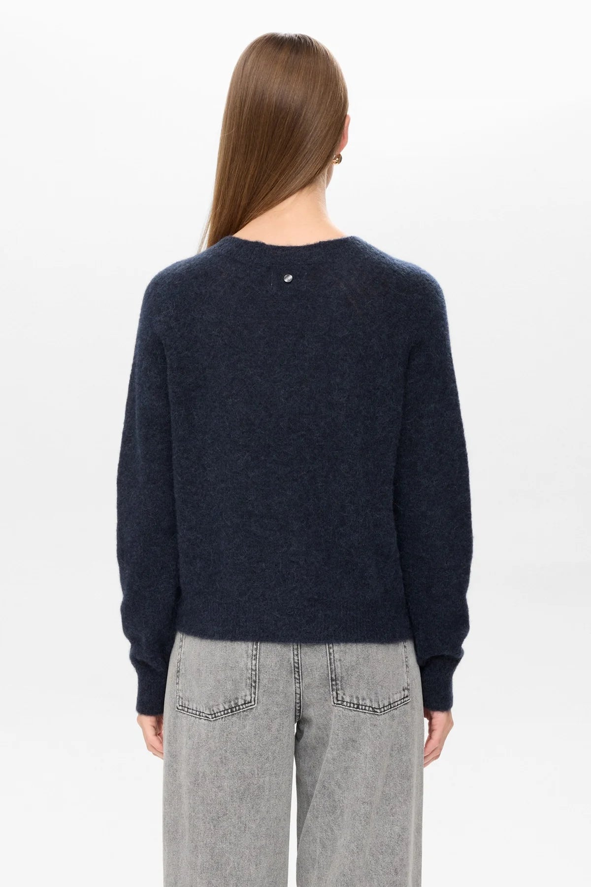 NÜMPH || NURIETTE V-NECK CARDIGAN DARK SAPHIR