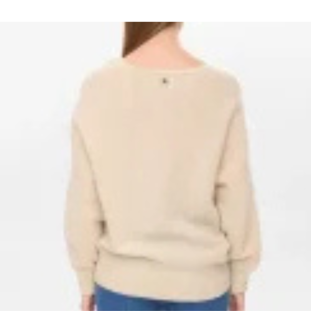 NÜMPH || NURIETTE V-NECK PULLOVER GRAY MORN