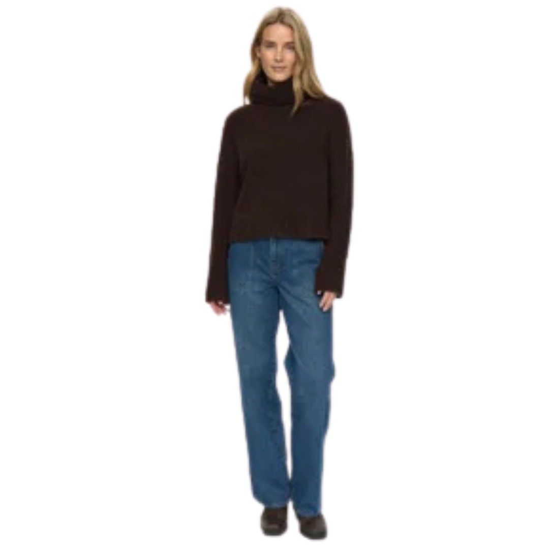 NÜMPH || NUWILLA CROPPED PULLOVER BLACK COFFEE