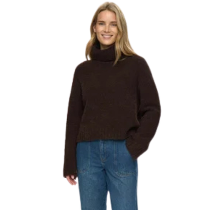 NÜMPH || NUWILLA CROPPED PULLOVER BLACK COFFEE
