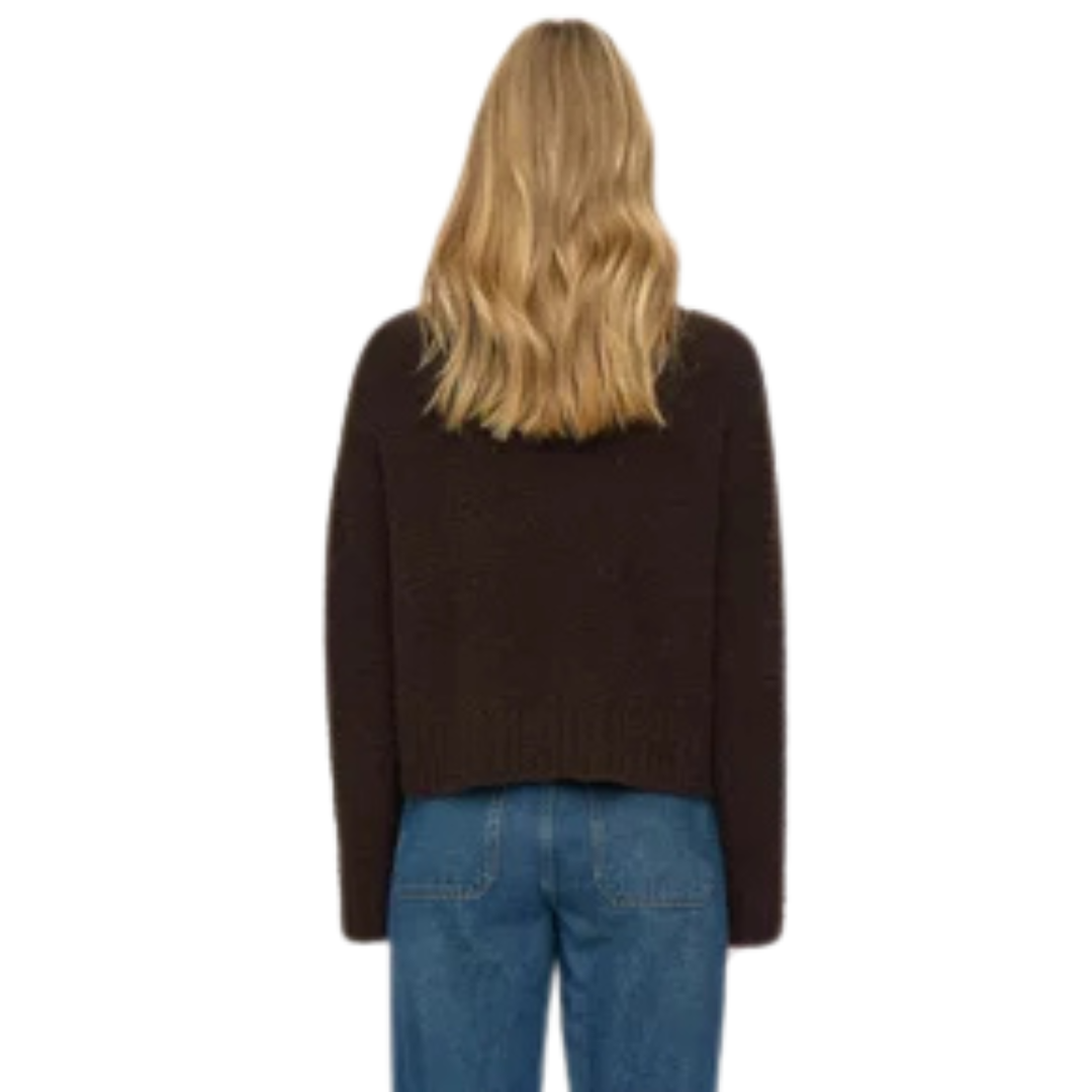 NÜMPH || NUWILLA CROPPED PULLOVER BLACK COFFEE